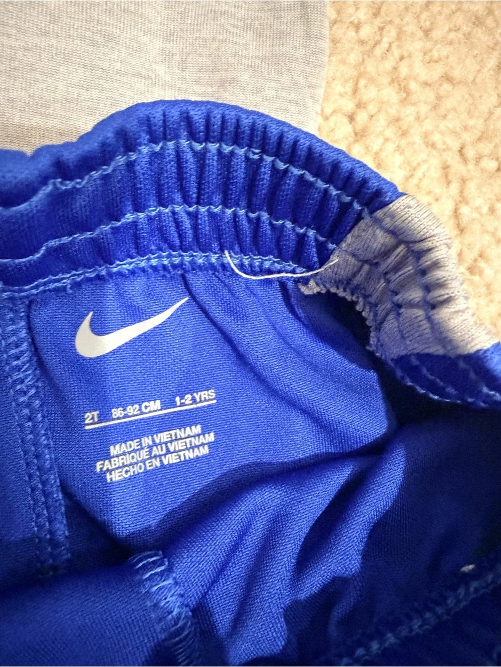 Nike Gray 'Just Do It' Tee with Royal Blue Athletic Shorts - Picture 5 of 5